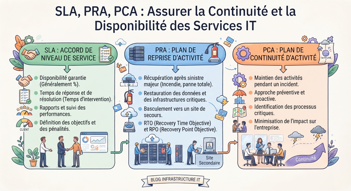 SLA, PRA, PCA : trois sigles que votre DSI va vous demander